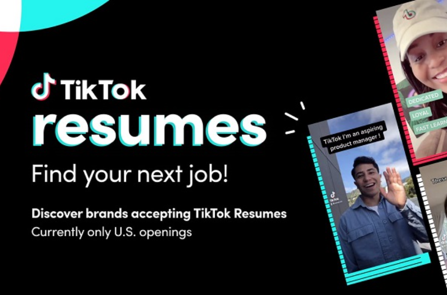 TikTok entra no mundo do recrutamento com currículos em vídeo